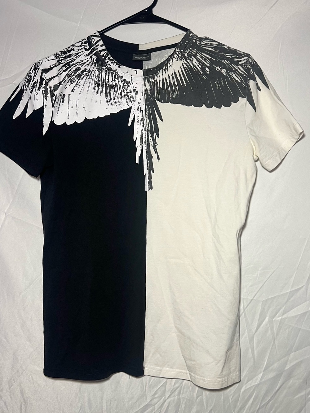 Marcelo Burlon County of Milan Black & White Wing Print Short-Sleeve Tee